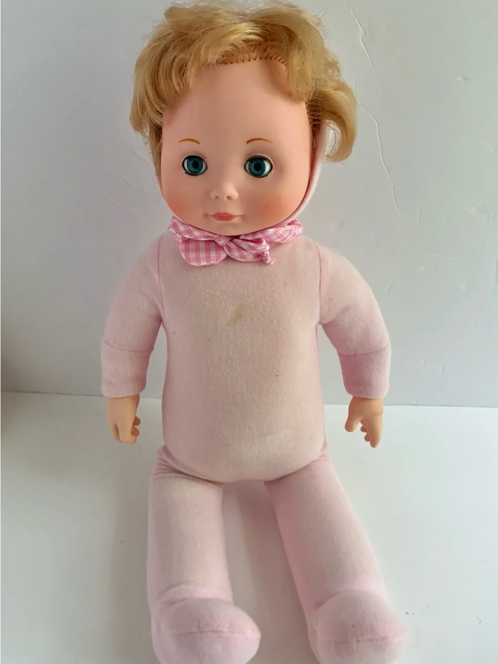 Vintage 1978 Fisher Price My Sleepy Baby Doll Pink Outfit 20”